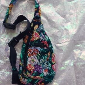 Vera Bradley Floral Quilted Sling Bag NWOT